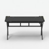 Sportbot LED 160 Ergonomic LED Gaming Desk 160x60cm Carbon Fiber with Headphone and Beverage Holder 