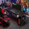 Sportbot LED 160 Ergonomic LED Gaming Desk 160x60cm Carbon Fiber with Headphone and Beverage Holder Cost