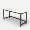 Rectangular office desk 120x60cm wood metal black modern Bridgeblack 120 Price