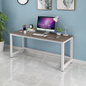 Rectangular office desk 120x60cm wood metal modern white Bridgewhite 120 On Sale
