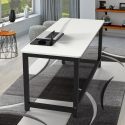 Rectangular office desk 160x70cm design metal black Bridgeblack 160 On Sale