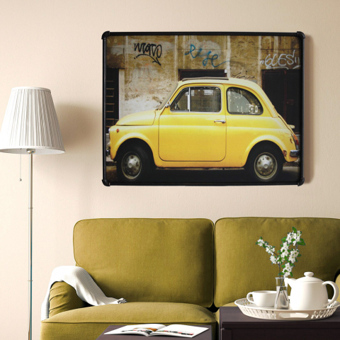 Canvas car canvas with tubular metal frame 80x60cm Cinquecento Promotion