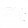 Design office desk metal white rectangular 160x70cm Bridgewhite 160 