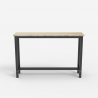 Console table cabinet 120x40cm wood metal black Welcome light dark Measures