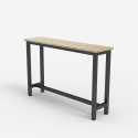 Console table cabinet 120x40cm wood metal black Welcome light dark Model