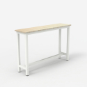 Console table 120x40cm cabinet wood metal white Welcome light Model