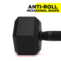 Set of 2 hexagonal cross training dumbbells rubber and steel 15 kg Goemon Sale