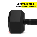 Set of 2 Hexagonal Dumbbells for Cross Training - Rubber and Steel - 6 kg - Goemon Discounts