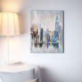 Hand-Painted Urban Landscape Canvas 90x120cm Shades of Chrysler Promotion