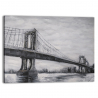 Urban landscape hand-painted on canvas 120x90cm Bridge On Sale