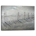 Landscape painting nature hand-painted on canvas 120x90cm Fence On Sale