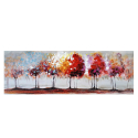 Landscape painting nature hand-painted on canvas 140x45cm Four Seasons On Sale
