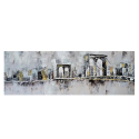 Hand-painted urban landscape painting on canvas 140x45cm Across The Bridge On Sale