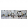 Hand-painted urban landscape painting on canvas 140x45cm Across The Bridge On Sale