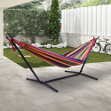 Outdoor garden hammock with adjustable support 150 kg 2 persons Pokhara fabric On Sale