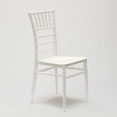 Set of 20 White Vintage Chairs For Catering Bars Hotels Restaurants Chiavarina