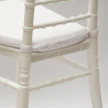 Set of 4 white padded non-slip Chiavarina Napoleon chair cushions On Sale