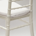 Stock 20 upholstered non-slip white Chiavarina Napoleon chair cushions On Sale