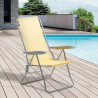 Beach and garden steel deck chair with armrests Easy Choice Of