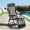 Beach and garden lounger with armrests and steel footrest Relax On Sale