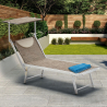 4 Santorini Limited Edition aluminium beach sun loungers Measures