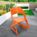 Stackable plastic chair with modern design for bars, parties and public events Nest Discounts