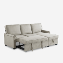 Modern design 3-seater corner sofa bed with storage peninsula Stratum 