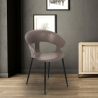 Modern design metal polypropylene chair for kitchen bar restaurant Evelyn 