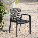 Polypropylene chairs with armrests garden bar Grand Soleil Gruvyer Arm 