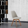 Tulipan nordica plus dining design chair fabric seat scandinavian living room On Sale