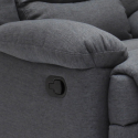 Design fabric relax armchair reclining footstool 4 castors Maura 