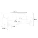 Nordic design reclining fabric sofa bed with 3 seats Merida 