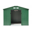 Garden shed in green galvanized iron sheet for storage 257x184 cm Large Offers