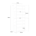 White shoe cabinet wardrobe with 4 doors 8 compartments Ping Dress Concrete Bulk Discounts