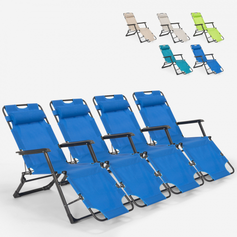 4 Folding Multiposition Garden Beach Chair Emily Lux Zero Gravity Promotion