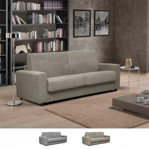 Classic design 3 seater sofa bed in fabric Giada