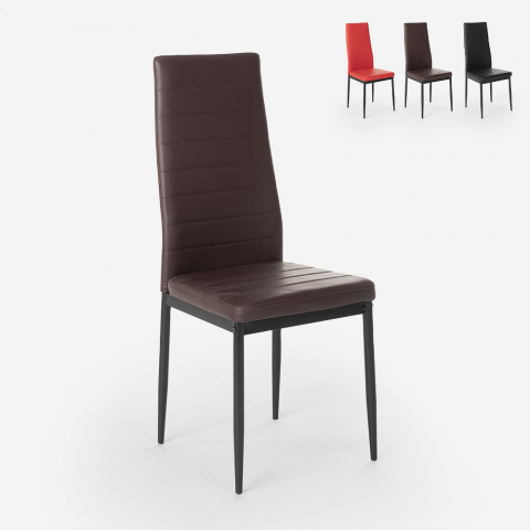 Modern leatherette design upholstered chairs for kitchen dining room restaurant Imperial Dark Promotion