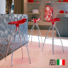 Transparent design stool with steel legs for kitchen bar Scab Frog h65 Sale