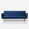 Modern clic clac 3 seater velvet sofa bed Caullae golden legs Catalog