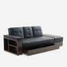 Subadra Lux 2 seater leatherette double sofa bed with pouf cup holder Sale