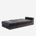 Subadra Lux 2 seater leatherette double sofa bed with pouf cup holder Choice Of