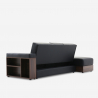 Subadra Lux 2 seater leatherette double sofa bed with pouf cup holder Characteristics