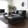 Subadra Lux 2 seater leatherette double sofa bed with pouf cup holder Cost
