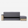 2 seater double fabric sofa bed with Subadra pouf storage unit 