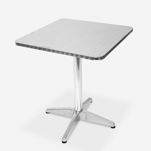 Square folding top bar bistrot table 70x70cm aluminium Locinas Promotion