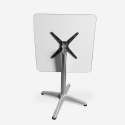Square folding top bar bistrot table 70x70cm aluminium Locinas Sale
