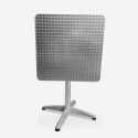 Square folding top bar bistrot table 70x70cm aluminium Locinas On Sale