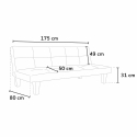 Economical 3-seater leatherette sofa bed Topazio 