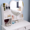 Make-up station dressing table mirror heart stool bedroom Clara Sale