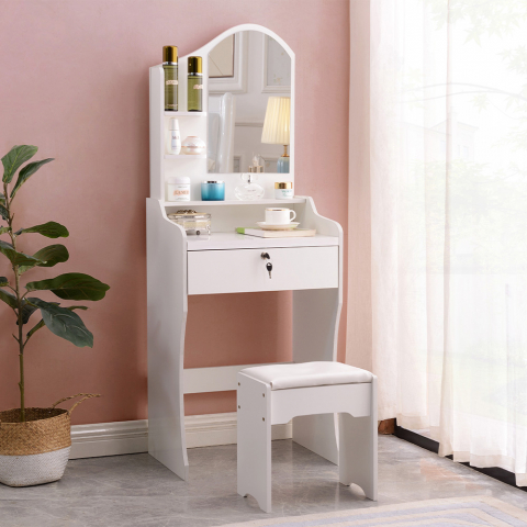Flora bedroom make-up station dressing table mirror stool Promotion